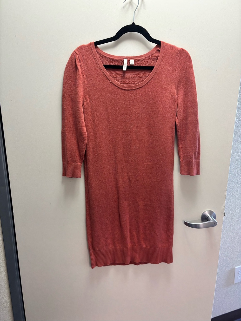Frenchi 100% cotton Dusty Coral Scoop Neck Knit Top